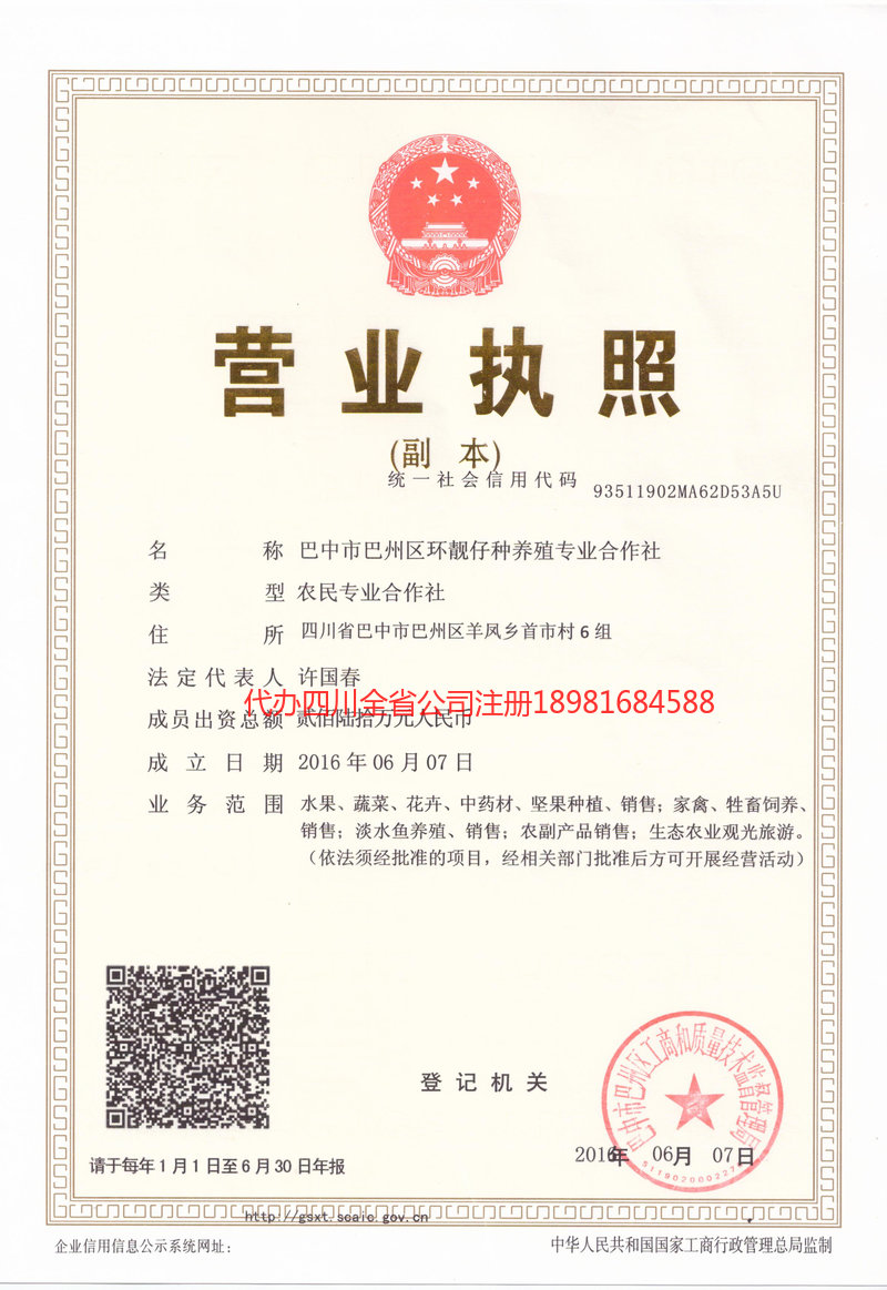 儋州儋州环靓仔种养殖专业合作社